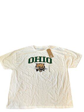 NWT Ohio Bobcats The Victory Mid Size Logo White Graphic T-Shirt